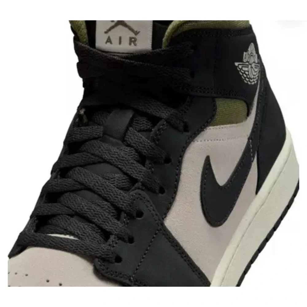 Mens Size 12 - Nike Air Jordan 1 Mid SE Orewood Brown Olive Shoes HV4091-102 NEW